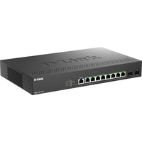 D-Link DMS-1250-10SP/E, Switch schwarz, 240W PoE Budget