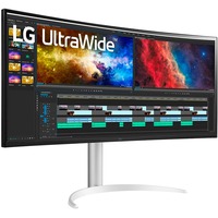 LG 38BQ85C-W, Gaming-Monitor 95.29 cm (37.5 Zoll), schwarz/weiß, Curved, HDMI, DisplayPort, USB-C, Free-Sync