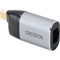 DICOTA Mini Adapter D32048, USB-C > Ethernet silber, PD 100 Watt