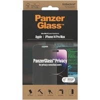 PanzerGlass Ultra Wide Fit Privacy Bildschirmschutz, Schutzfolie transparent, iPhone 14 Pro Max