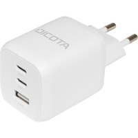 DICOTA 3-Port GaN Wand-Ladegerät 65 Watt weiß, 1x USB-A, 2x USB-C PD 3.0, GaN-Technologie