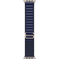 Apple 49 mm Alpine Loop, Uhrenarmband dunkelblau/titan, Größe M