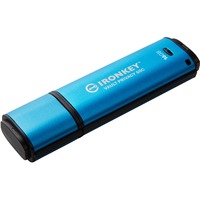 Kingston IronKey Vault Privacy 50 16 GB, USB-Stick hellblau/schwarz, USB-C 3.2 Gen 1