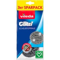 Vileda Glitzi Scheuerspirale, 3er Set, Schwamm edelstahl