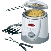 Bomann Fondue-Fritteuse FFR 1290 CB weiß/hellgrau, 840 Watt, Behälter 1 Liter