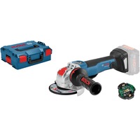 Bosch X-LOCK Winkelschleifer GWX 18V-10 PSC Professional blau/schwarz, ohne Akku und Ladegerät, Bluetooth Modul, in L-BOXX