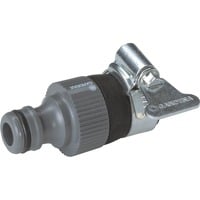 GARDENA Wasserdieb für Wasserhähne ohne Gewinde, Hahnstück grau/silber, 14 - 17mm Außendurchmesser