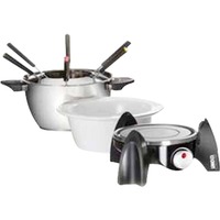 Unold Fondue-Set 48615 edelstahl/schwarz, 500 Watt, Edelstahl- und Keramiktopf