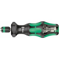 Wera 826 T Kraftform Turbo Bits-Handhalter, Schraubendreher schwarz/grün, mit Rapidaptor Schnellwechselfutter