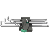 Wera Winkelschlüsselsatz 950 PKLS/9 SM, 9-teilig, Schraubendreher chrom, mit Halteclip