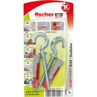 fischer Dübel DUOPOWER 10x50 RH K hellgrau/rot, 2 Stück