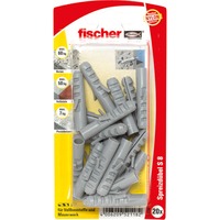 fischer Spreizdübel Dübel S 8 K grau, 20 Stück