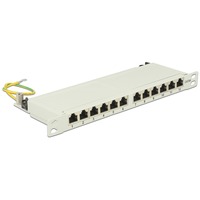 DeLOCK 10"Patchpanel 12P Cat.6A 0,5HE grau