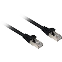 Sharkoon Patchkabel RJ45 Cat.6a SFTP schwarz, 50 cm, LSOH (Halogenfrei)