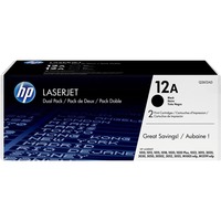 HP Toner schwarz 12A (Q2612AD) schwarz, Doppelpack, Retail